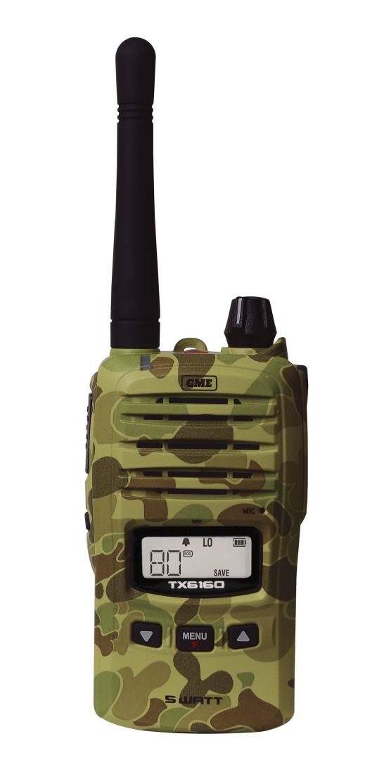 GME 5/1 Watt IP67 UHF CB Handheld Radio (Camo)