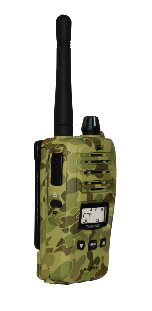 GME 5/1 Watt IP67 UHF CB Handheld Radio (Camo)