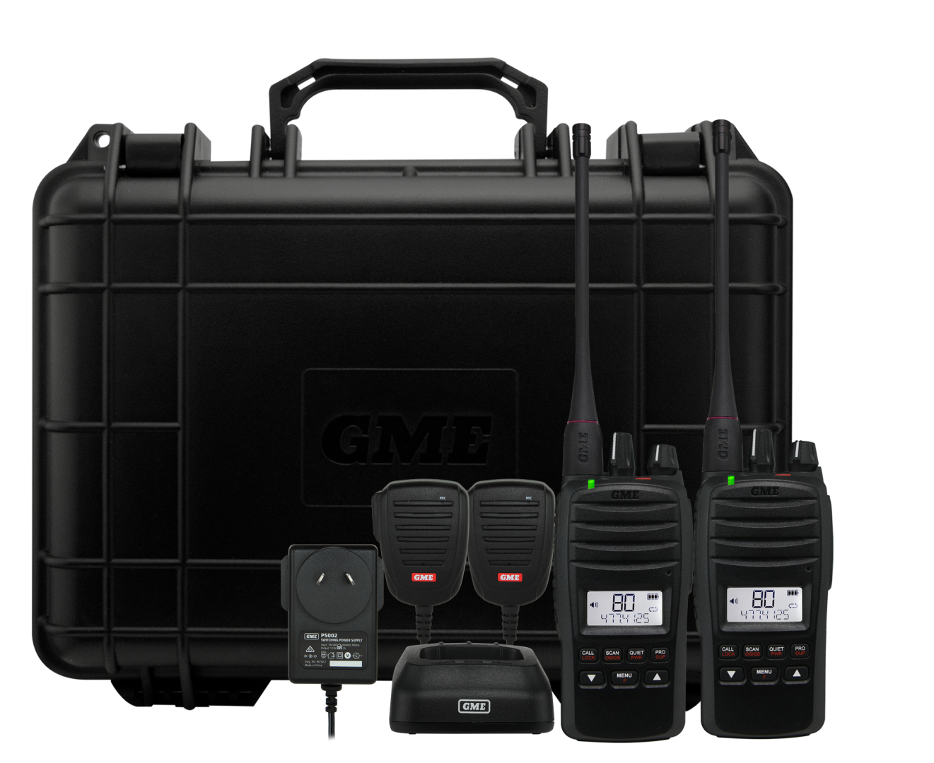 GME 5W UHF CB Handheld Radio (Twin Pack)